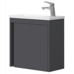 Szafka łazienkowa wisząca z umywalką 50 cm antracyt