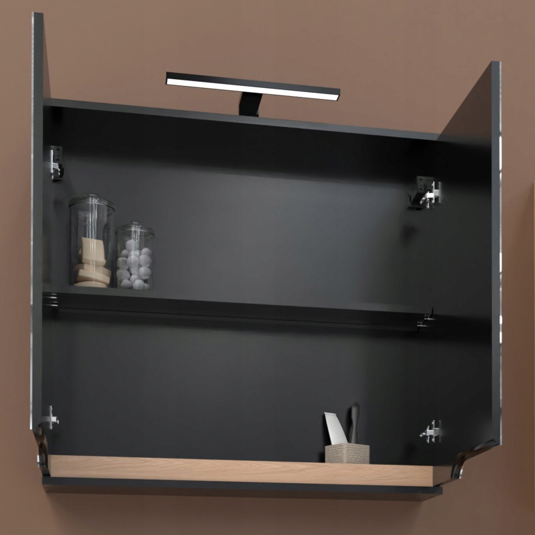 szafka-z-lustrem-dwudrzwiowa-60x16x75-czarny-dab-z-lampa-led-40cm-6 szafka-z-lustrem-dwudrzwiowa-60x16x75-czarny-dab-z-lampa-led-40cm-6